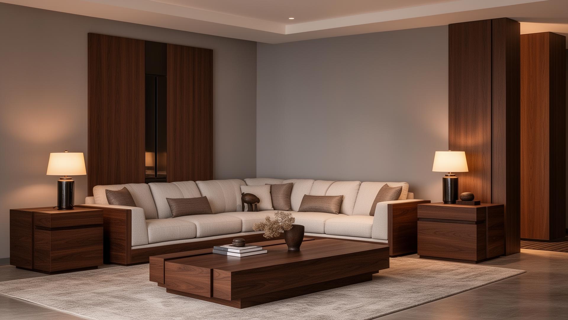 Modern living room designed and furnished by Crafters in Kigali, Rwanda